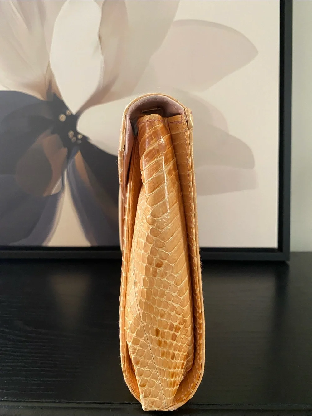 Vintage 80’s J. Renee Tan Snakeskin Bag